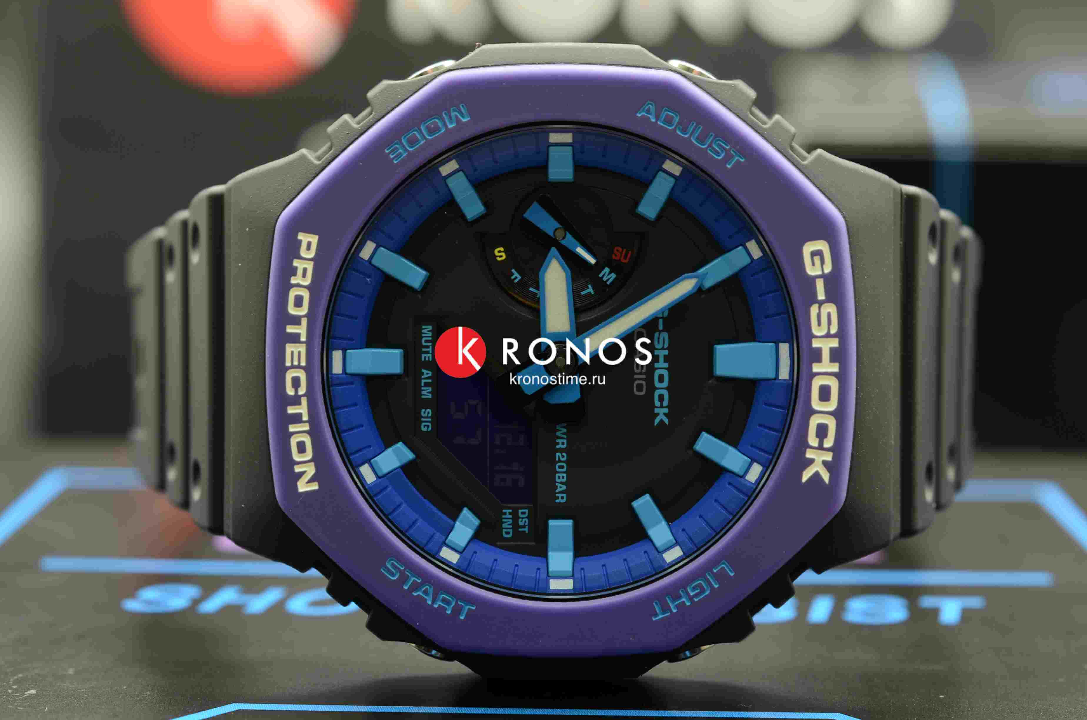 Casio Casio G-Shock GA-2100THS-1A — полный набор фото мужские часы япония